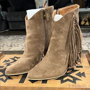 BEAST FASHION Brown Fringe Heeled Boots